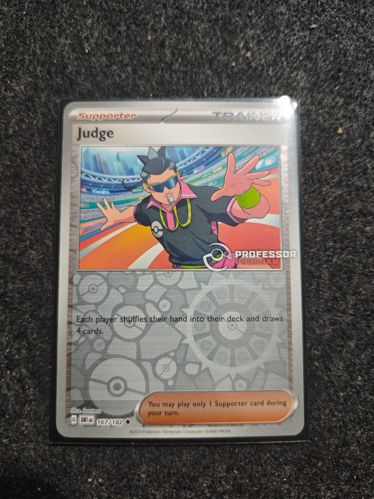 Destined Rivals Judge [Professor-Program] Pokémon card